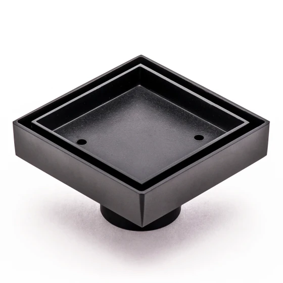 Brass Tile Insert  Drain 50mm - Black