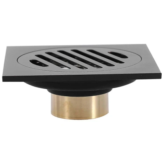 Anti Smell Brass Drain - Black