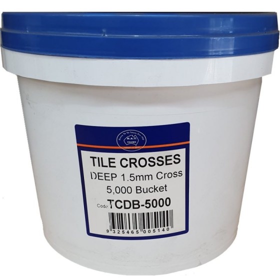Tile Crosses 1.5mm x 5000 pcs Bucket