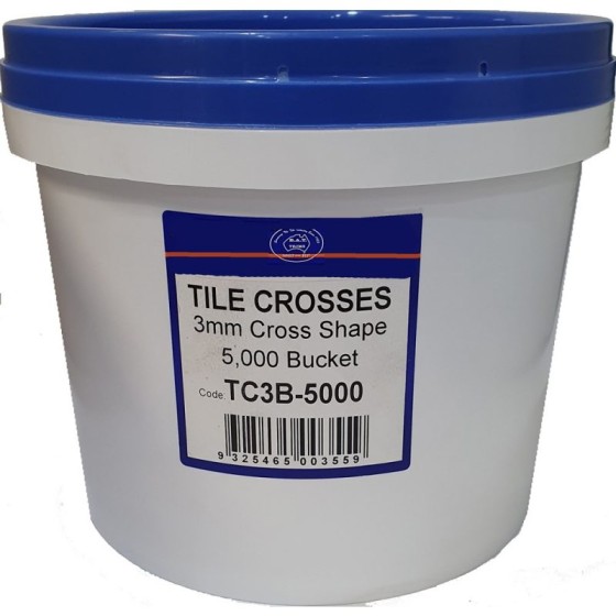 Tile Crosses 3mm x 10000 pcs Bucket