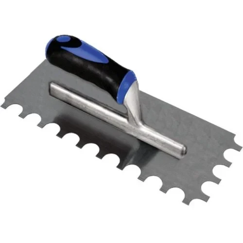 Bright Steel Notch Trowel 15mm - S/Grip