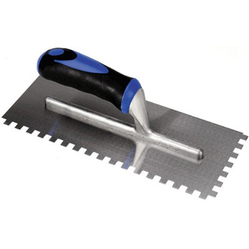 Bright Steel Notch Trowel 8mm - S/Grip