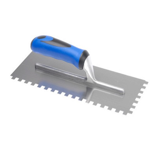 Bright Steel Notch Trowel 4mm - S/Grip