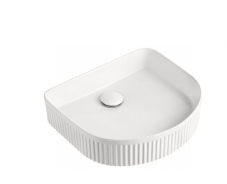 Arch Fluted Basin 400x365x100mm - Gloss White