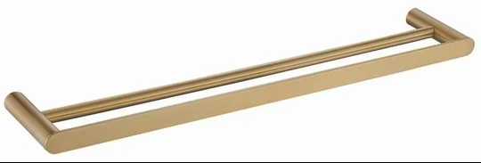 Nishan Double Towel Rail 750mm - Brushed Gold