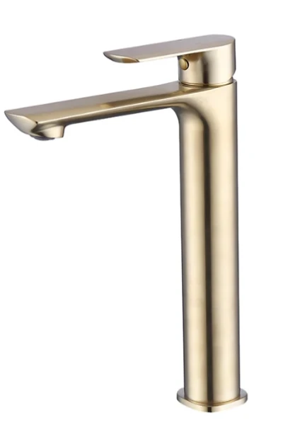 Empolo Tall Basin Mixer - Brushed Gold