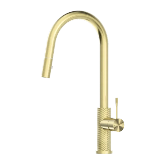 Nero Opal Pul-Out Sink Mixer - Brushed Gold