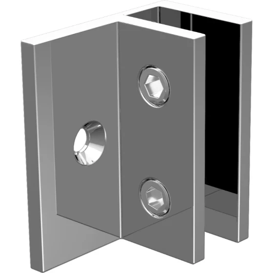 Purity - Square Wall/Floor Bracket Offset Plate - Chrome